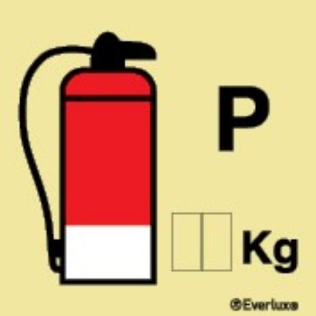 Powder fire extinguisher sign 